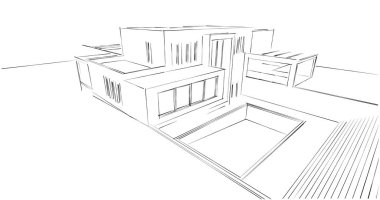 soyut mimari duvar kağıdı tasarımı, dijital konsept arkaplan