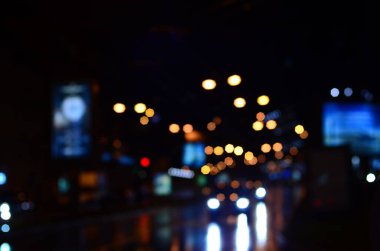 Bulanık soyut ışıklar gece şehrin arka planı