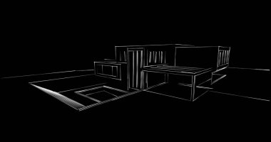 soyut mimari duvar kağıdı tasarımı, dijital konsept arkaplan