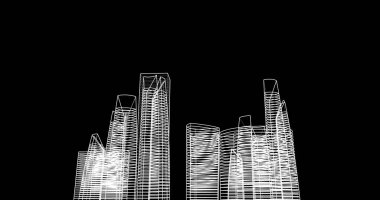 soyut mimari duvar kağıdı tasarımı, dijital konsept arkaplan