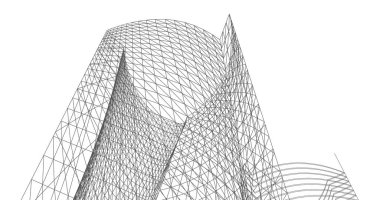 soyut mimari duvar kağıdı tasarımı, dijital konsept arkaplan