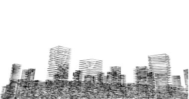 soyut mimari duvar kağıdı tasarımı, dijital konsept arkaplan