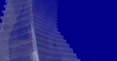 Mimari sanat konseptinde soyut çizgiler, minimum geometrik şekiller. 