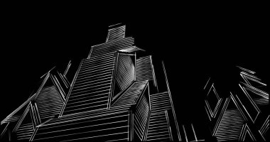 soyut mimari duvar kağıdı tasarımı, dijital konsept arkaplan