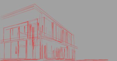 soyut mimari duvar kağıdı tasarımı, dijital konsept arkaplan