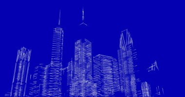 soyut mimari duvar kağıdı tasarımı, dijital konsept arkaplan