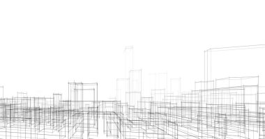 soyut mimari duvar kağıdı tasarımı, dijital konsept arkaplan