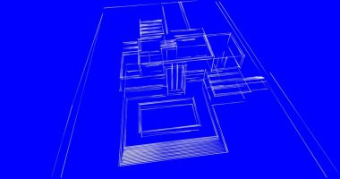 soyut mimari duvar kağıdı tasarımı, dijital konsept arkaplan