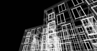 soyut mimari duvar kağıdı tasarımı, dijital konsept arkaplan