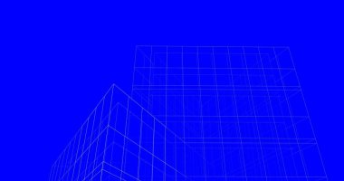 Mimari sanat konseptinde soyut çizgiler, minimum geometrik şekiller. 