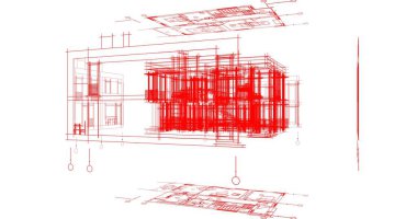 soyut mimari duvar kağıdı tasarımı, dijital konsept arkaplan