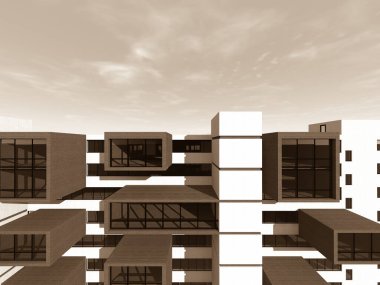 soyut mimari duvar kağıdı tasarımı, dijital konsept arkaplan