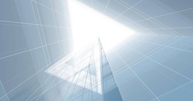 Arkaplanda mimari bina 3d illüstrasyon