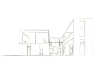 soyut mimari duvar kağıdı tasarımı, dijital konsept arkaplan