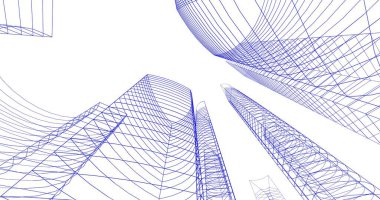 soyut mimari duvar kağıdı tasarımı, dijital konsept arkaplan