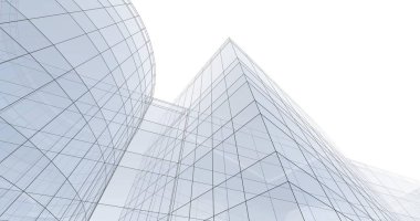 Mimari sanat konseptinde soyut çizgiler, minimum geometrik şekiller. 