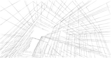 soyut mimari duvar kağıdı tasarımı, dijital konsept arkaplan