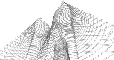 soyut mimari duvar kağıdı tasarımı, dijital konsept arkaplan