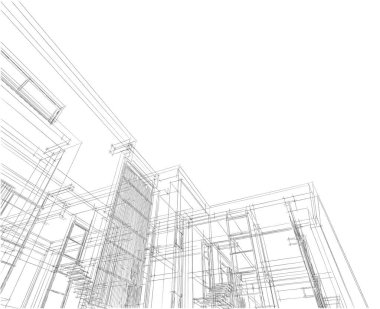soyut mimari duvar kağıdı tasarımı, dijital konsept arkaplan