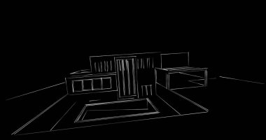 soyut mimari duvar kağıdı tasarımı, dijital konsept arkaplan