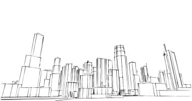 soyut mimari duvar kağıdı tasarımı, dijital konsept arkaplan