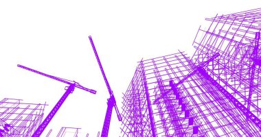 soyut mimari duvar kağıdı tasarımı, dijital konsept arkaplan