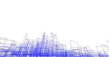 soyut mimari duvar kağıdı tasarımı, dijital konsept arkaplan