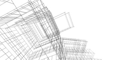 soyut mimari duvar kağıdı tasarımı, dijital konsept arkaplan