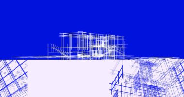 soyut mimari duvar kağıdı tasarımı, dijital konsept arkaplan