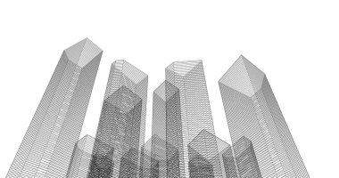 soyut mimari duvar kağıdı tasarımı, dijital konsept arkaplan