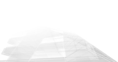 Mimari sanat konseptinde soyut çizgiler, minimum geometrik şekiller. 