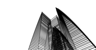 soyut mimari duvar kağıdı tasarımı, dijital konsept arkaplan