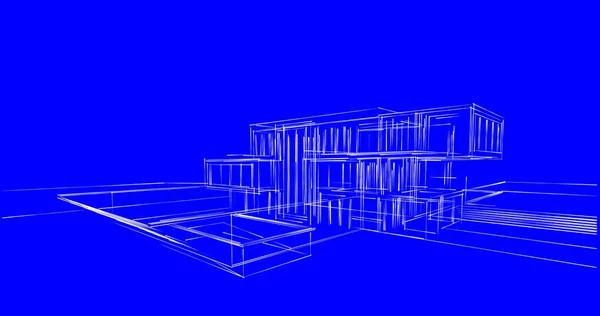 建筑墙纸设计 数字概念背景 — 图库照片