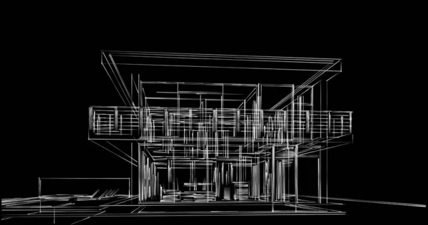 Disegno Astratto Carta Parati Architettonica Sfondo Concetto Digitale — Foto Stock