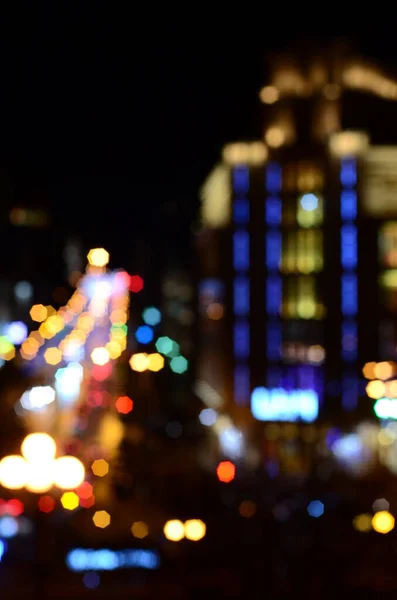 Blurred Abstract Lights Background City Night — Stock Photo, Image