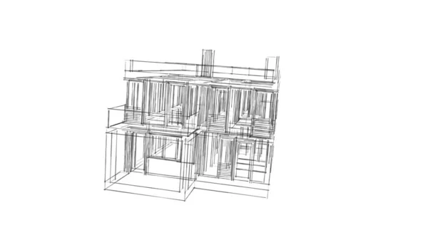 Abstrakcyjna Tapeta Architektoniczna Tło Cyfrowe — Zdjęcie stockowe