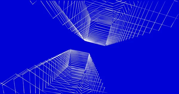 Mimari sanat konseptinde soyut çizgiler, minimum geometrik şekiller. 