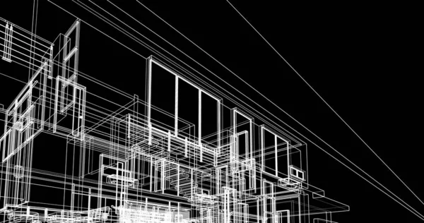 Абстрактный Архитектурный Дизайн Обоев Цифровой Концепт Фон — стоковое фото