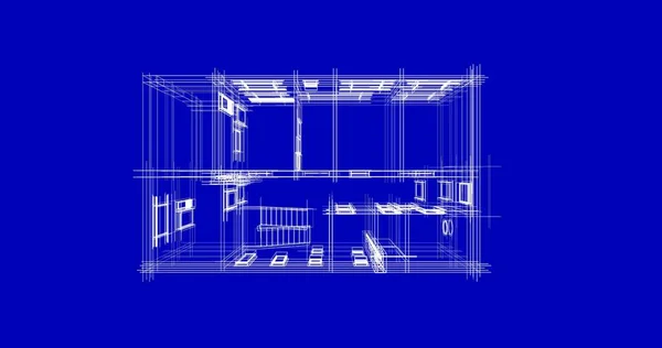 Абстрактные Чертежи Архитектурном Искусстве Минимальные Геометрические Формы — стоковое фото