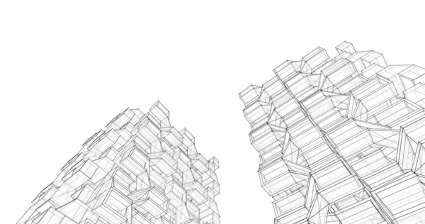 soyut mimari duvar kağıdı tasarımı, dijital konsept arkaplan