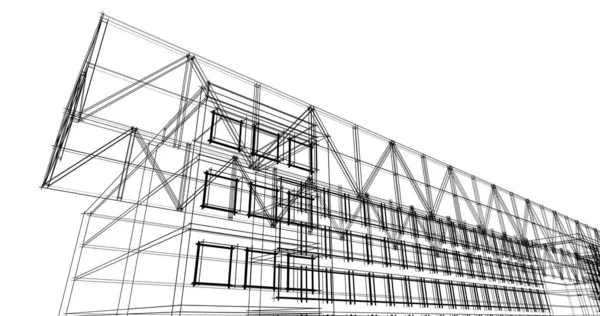 Abstrakcyjny Projekt Tapety Architektonicznej Cyfrowe Tło Koncepcyjne — Zdjęcie stockowe