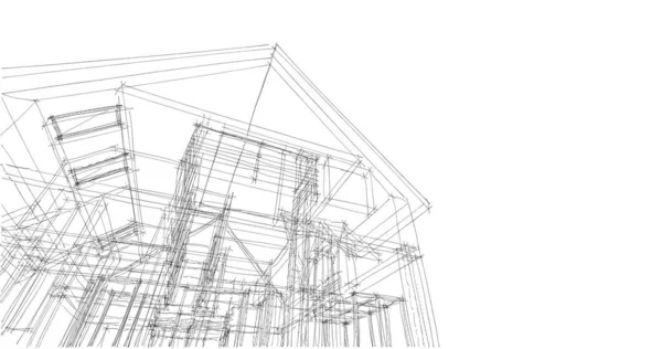 Minimalne Kształty Geometryczne Linie Architektoniczne — Zdjęcie stockowe