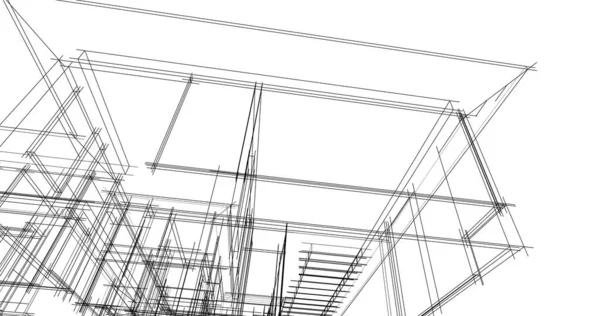 Abstrakcyjna Tapeta Architektoniczna Tło Cyfrowe — Zdjęcie stockowe