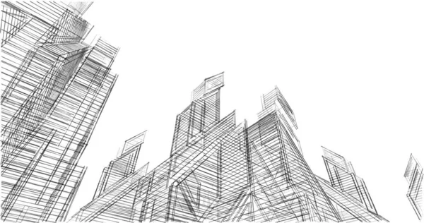 Абстрактный Архитектурный Дизайн Обоев Цифровой Концепт Фон — стоковое фото