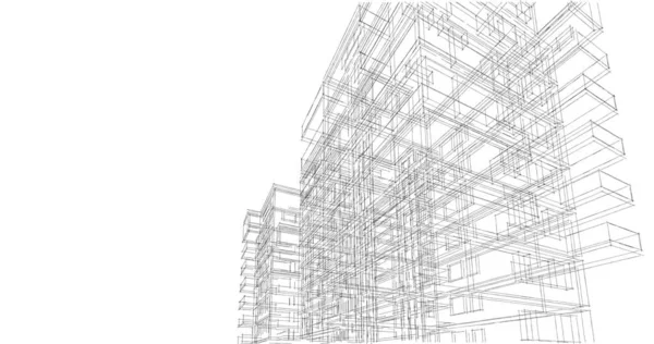 Mimari sanat konseptinde soyut çizgiler, minimum geometrik şekiller. 