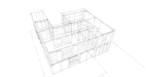 Disegno Astratto Carta Parati Architettonica Sfondo Concetto Digitale — Foto Stock