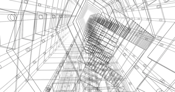 Абстрактный Архитектурный Дизайн Обоев Цифровой Концепт Фон — стоковое фото