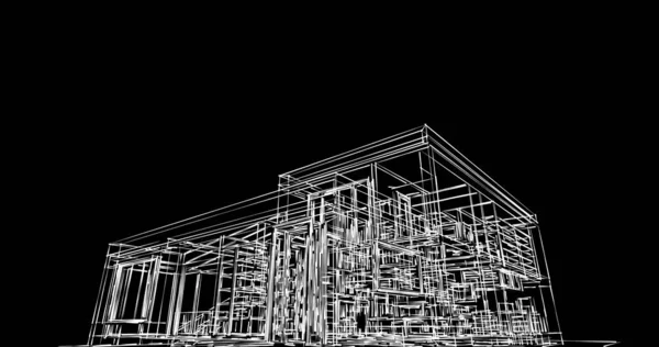 Абстрактный Архитектурный Дизайн Обоев Цифровой Концепт Фон — стоковое фото