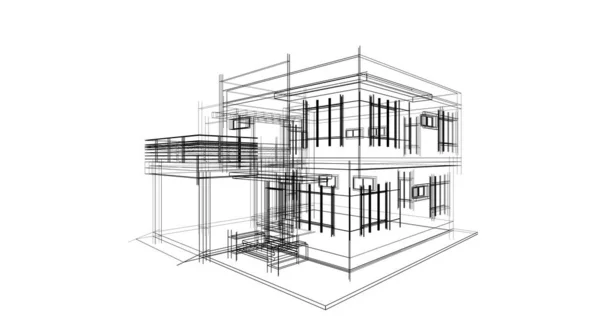 Abstrakte Architektonische Tapete Design Digitales Konzept Hintergrund — Stockfoto