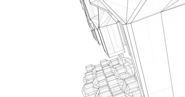 Абстрактный Архитектурный Дизайн Обоев Цифровой Концепт Фон — стоковое фото